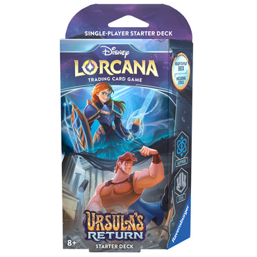 Disney Lorcana: Ursula's Return Starter Deck - Sapphire & Steel (Anna & Hercules) (Pre-Order)