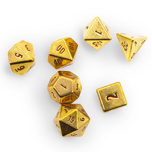 Ultra Pro - Dungeons & Dragons - 7RPG Heavy Metal Dice - 50th Anniversary
