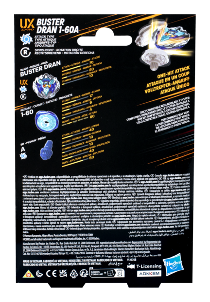 Beyblade X - Starter Pack Set - Buster Dran 1-60A Ux