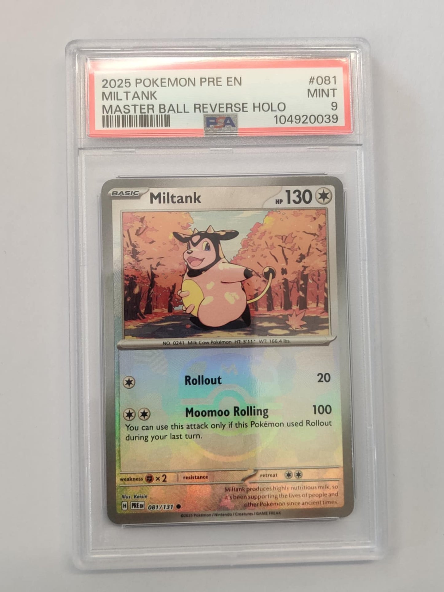 Miltank (Masterball Foil) PRE081 English PSA-9