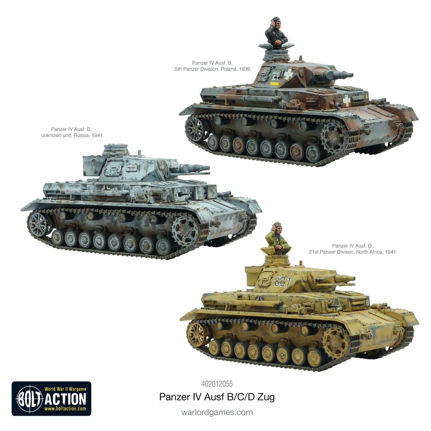 Bolt Action Panzer IV Ausf. B/C/D Zug