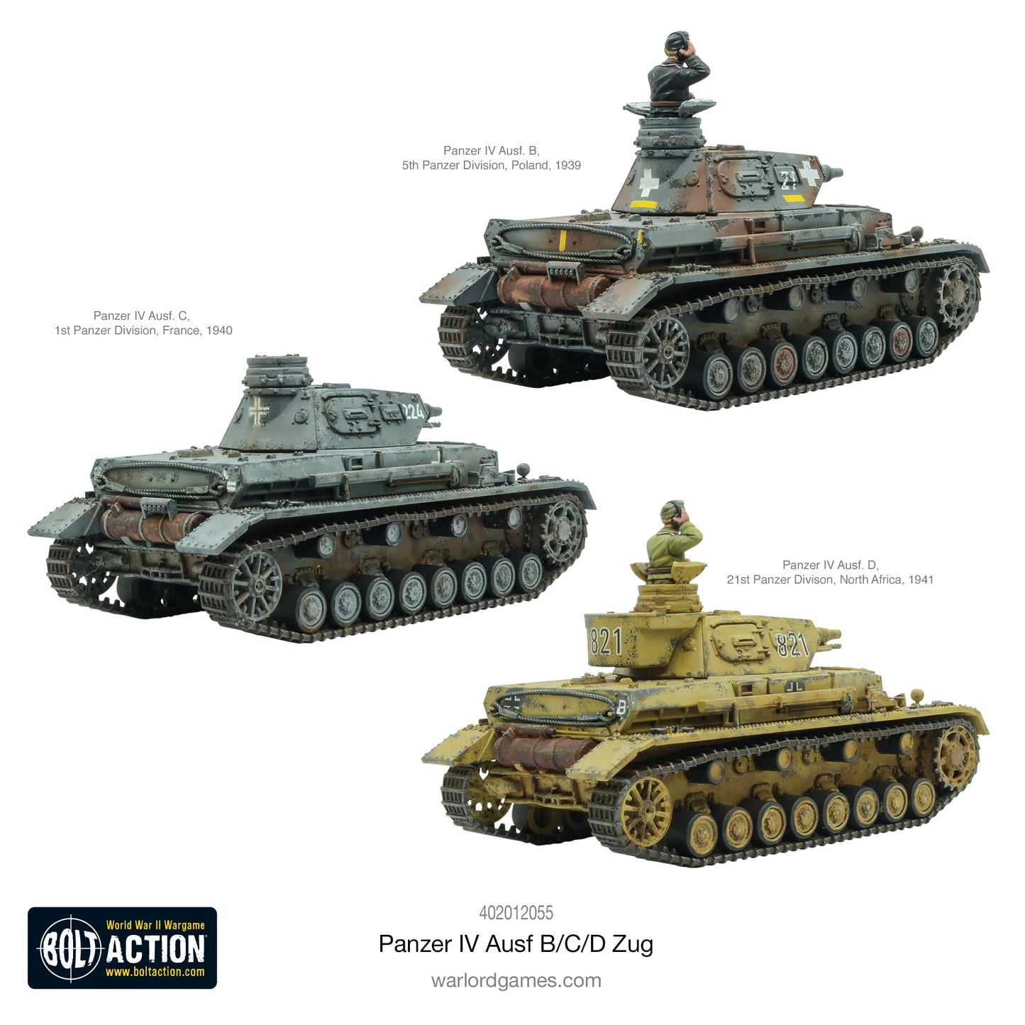 Bolt Action Panzer IV Ausf. B/C/D Zug