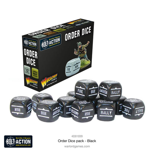 Bolt Action: Orders Dice - Black