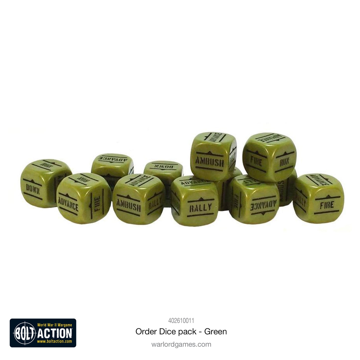 Bolt Action: Orders Dice - Green