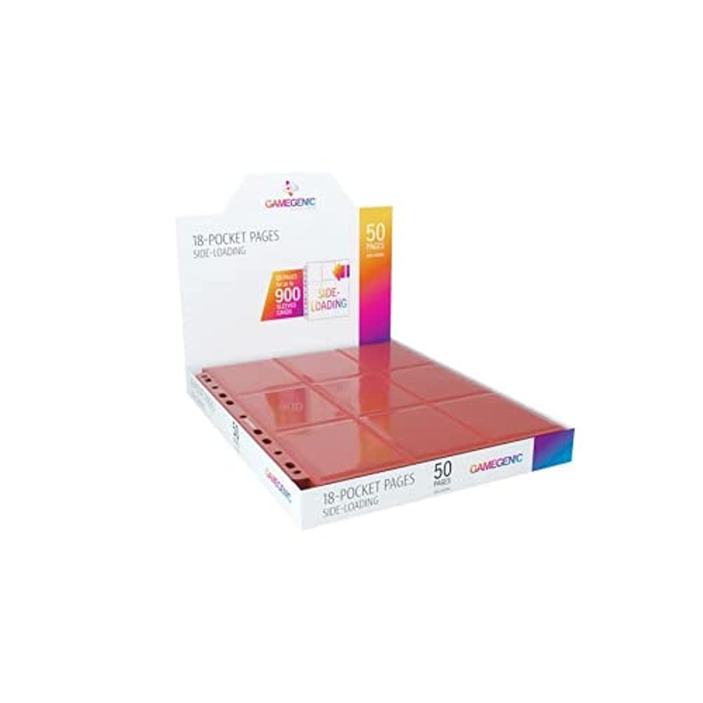 Gamegenic: Sideloading 18-Pocket Pages 50 pcs Display - Red