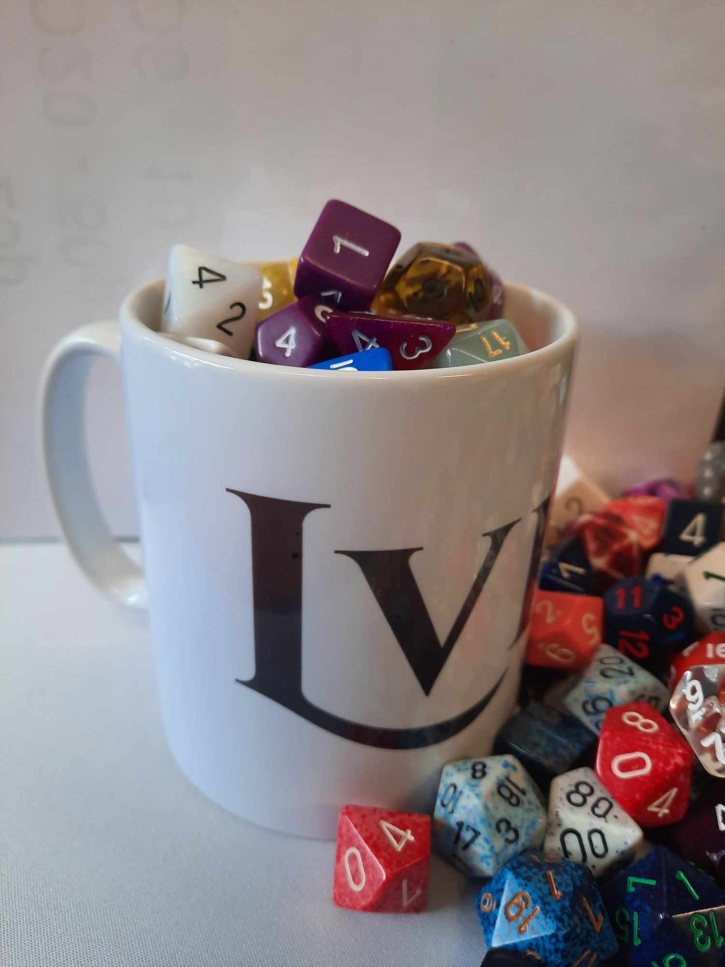Lvl Up Gaming Mug of Dice