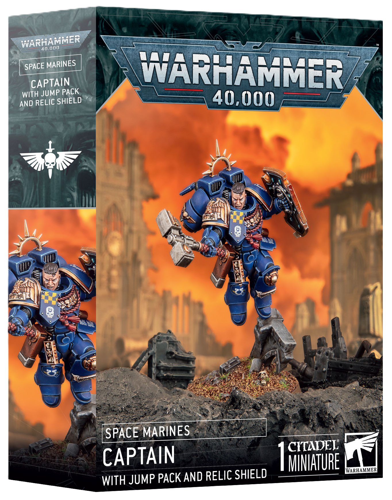 SPACE MARINES: CAPTAIN WITH JUMP PACK & RELIC SHIELD (Pre-Order)