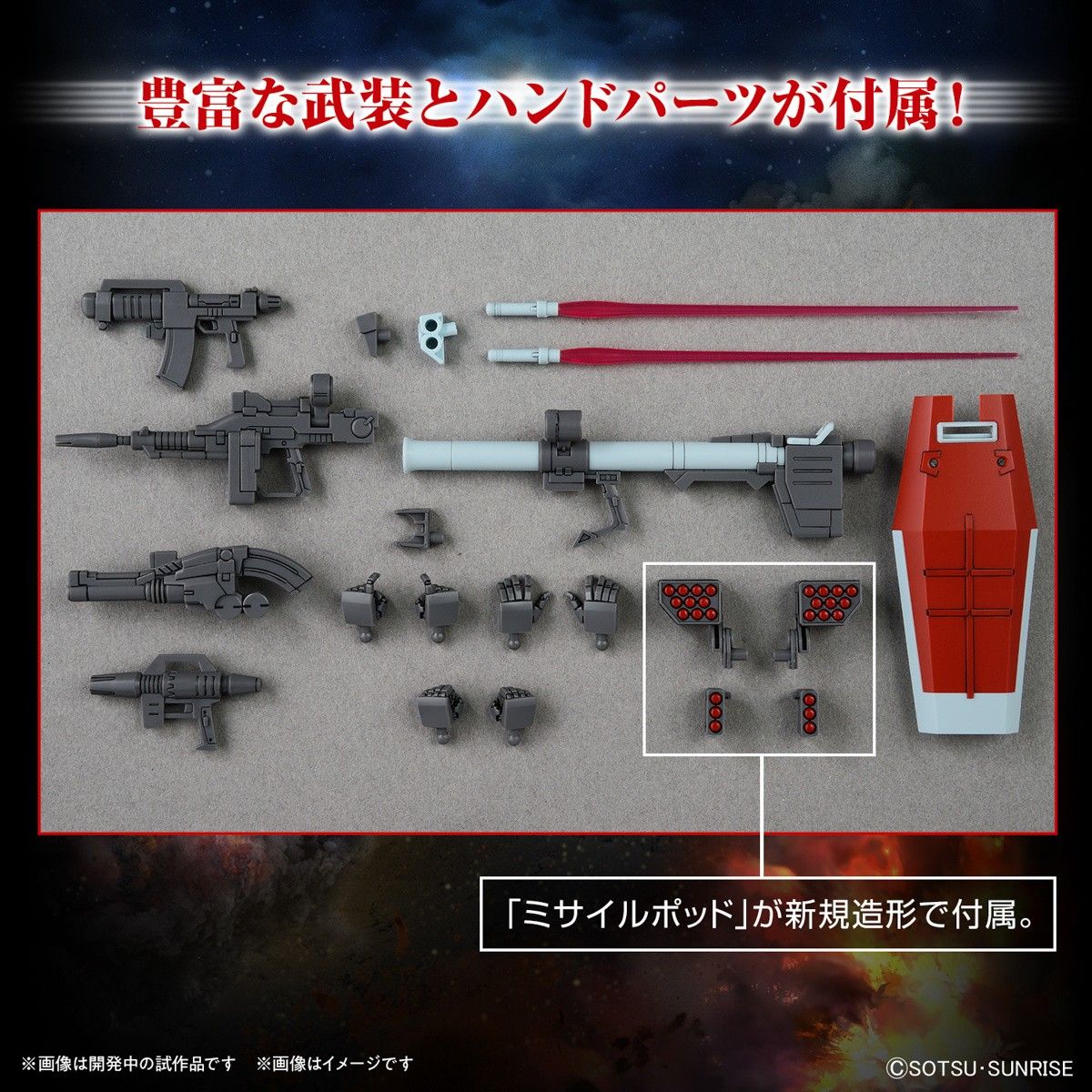 HG 1/144 GM (Shoulder Cannon / Missile Pod) Bandai Model Kit Gunpla
