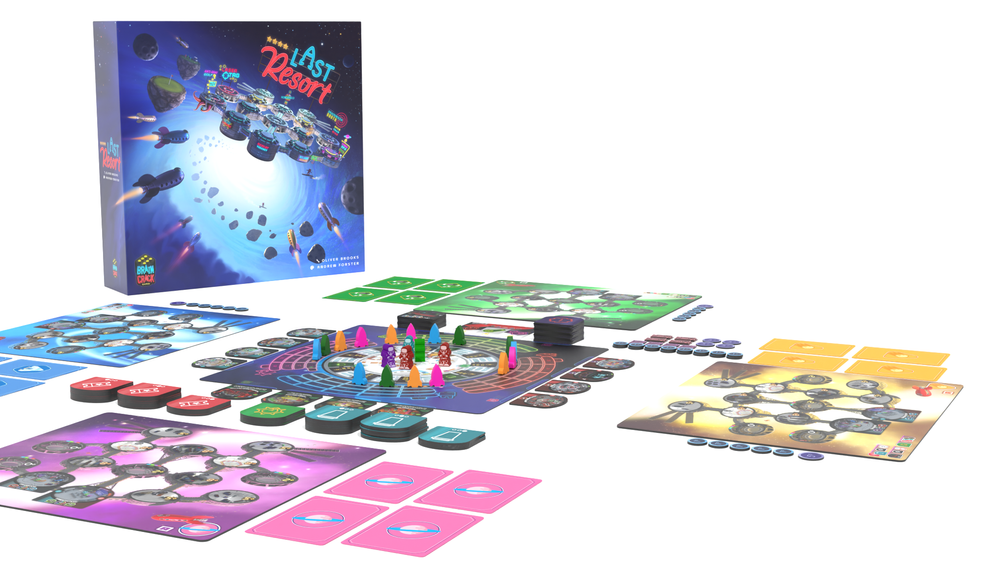 Last Resort Boardgame Kickstarter Bundle (Includes: Chips, Tourist Bay and Sleeves)