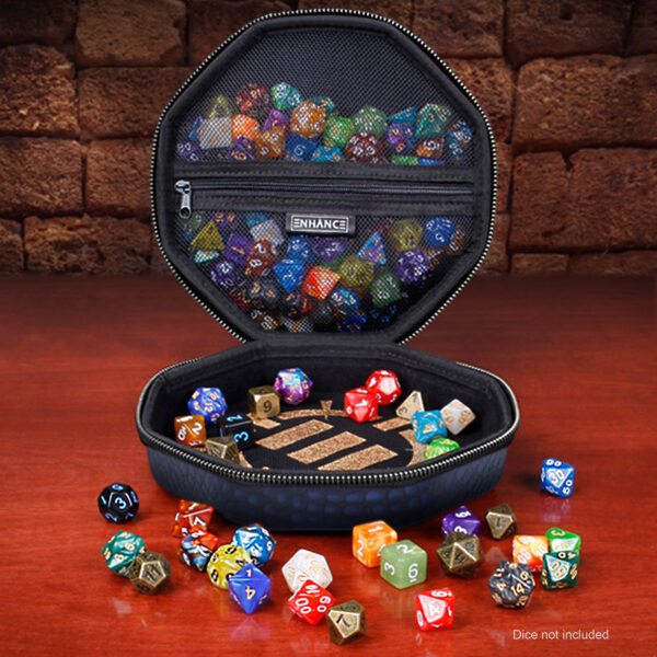 ENHANCE DnD Dice Tray and Dice Case – Collector’s Edition 150 (Dragon Blue)