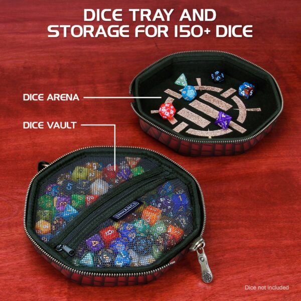 ENHANCE DnD Dice Tray and Dice Case – Collector’s Edition 150 (Dragon Red)
