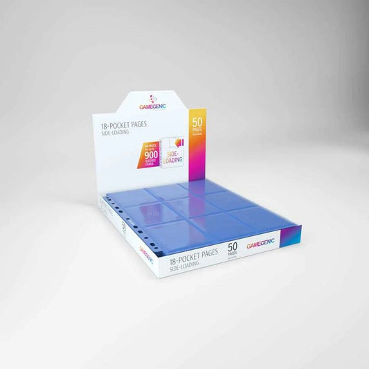 Gamegenic: Sideloading 18-Pocket Pages 50 pcs Display - Blue