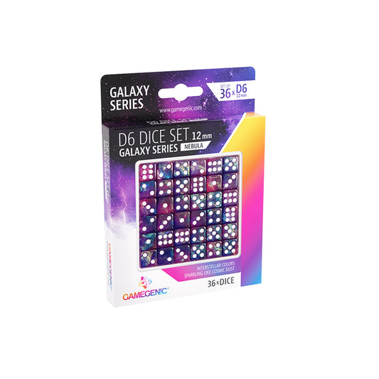 Gamegenic Galaxy Series - Nebula -  D6 Dice Set 12 mm (36 pcs) Purple