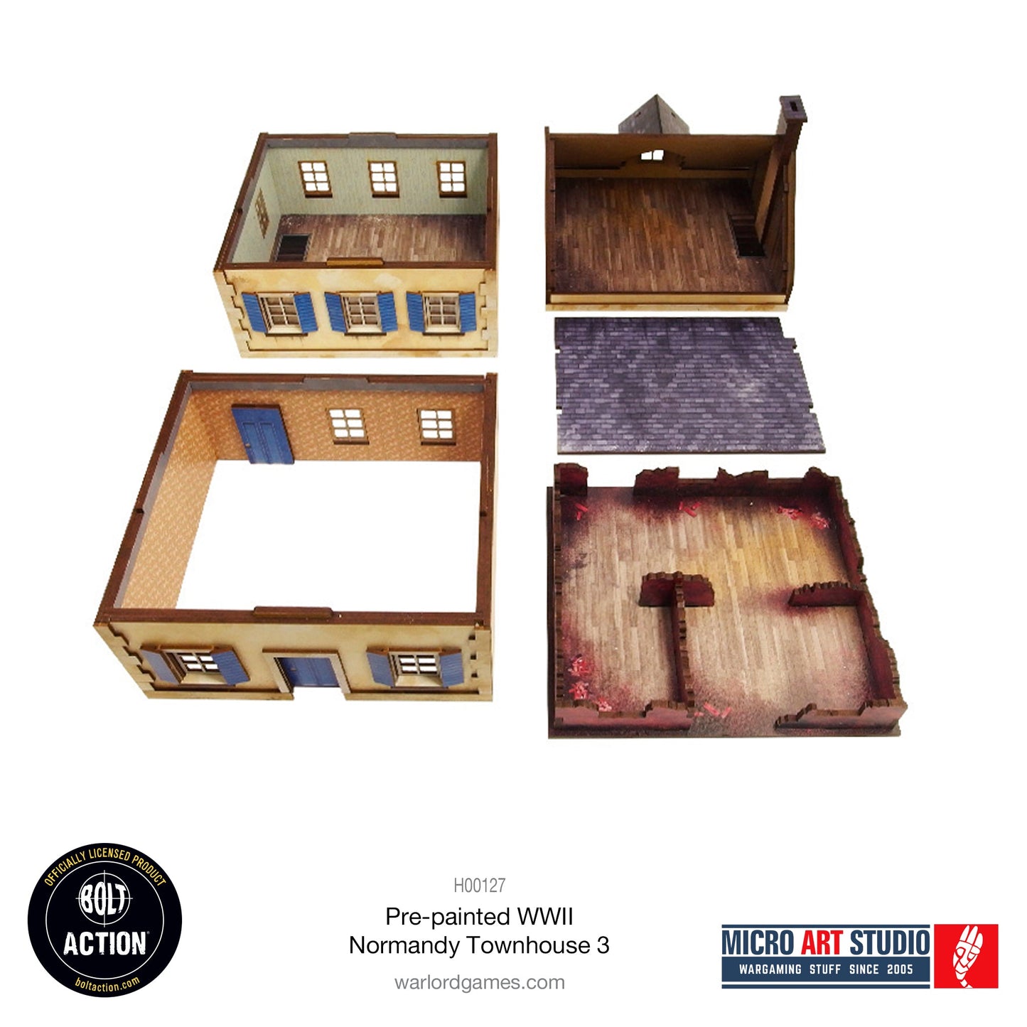 WW2 Normandy Townhouse 3 PREPAINTED