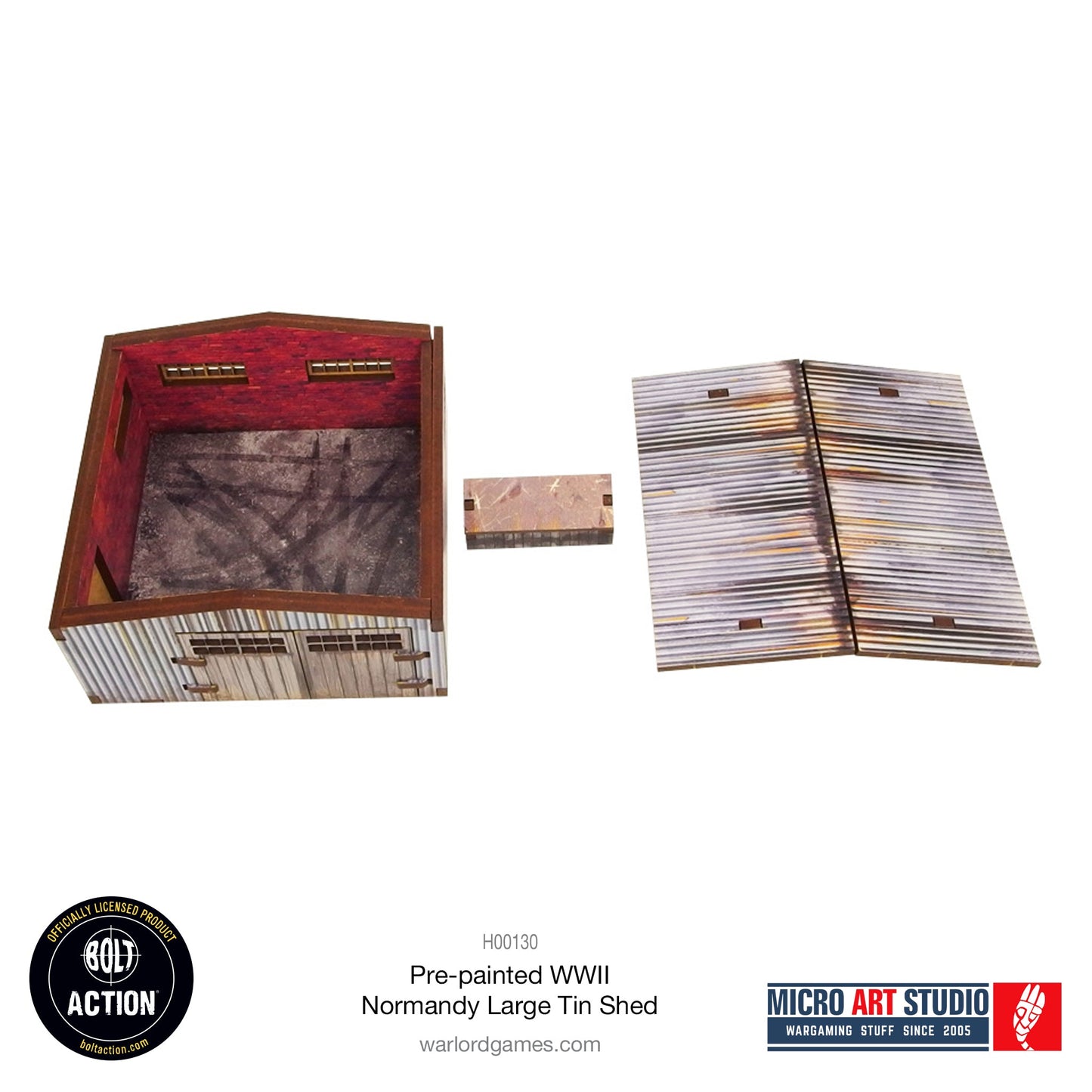 WW2 Normandy Large Tin Shed PREPAINTED