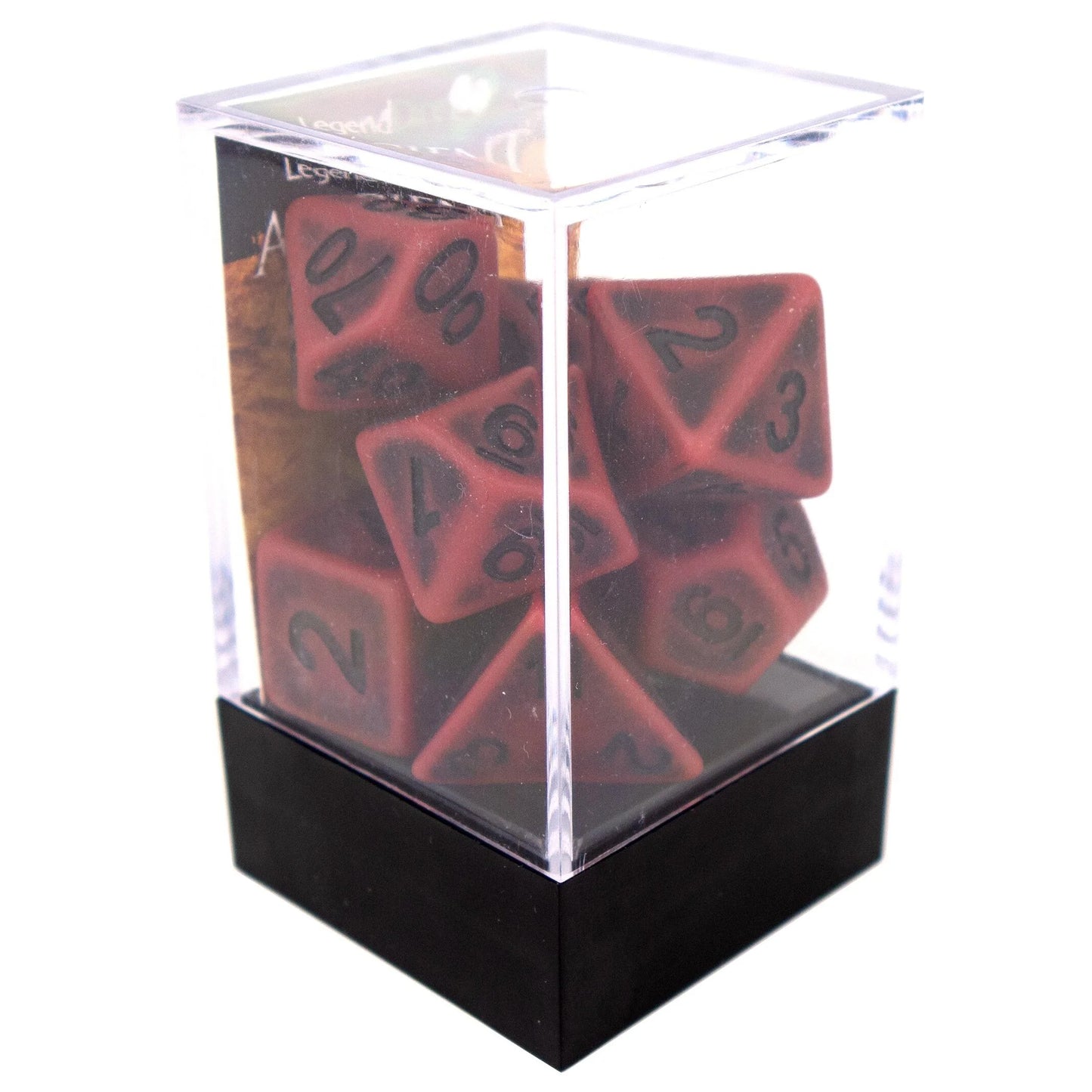 Legend Dice - Boxed Display - Poly Dice Set - Ancient - Matte Red