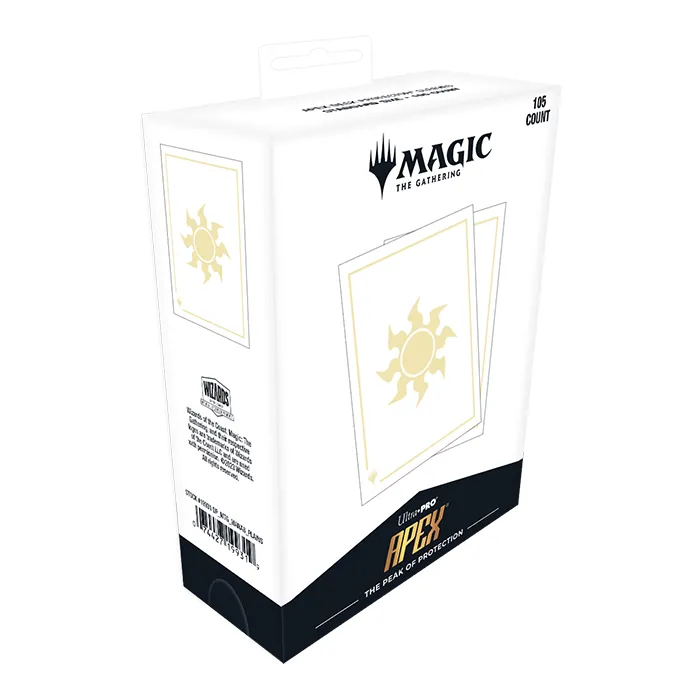 Ultra Pro - Magic The Gathering - Mana 8 - 105ct Apex Deck Protector Sleeves - Plains