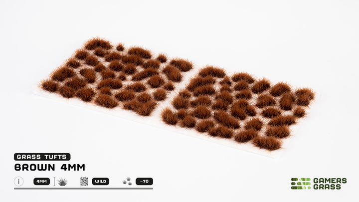 Brown 4mm Wild Tufts - Gamers Grass