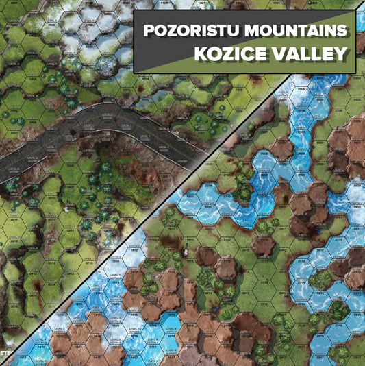 BattleTech Battle Mat: Pozoristu Mnts/Kozice Val