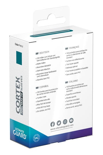 Ultimate Guard Cortex Sleeves Standard Size Matte Petrol (100)