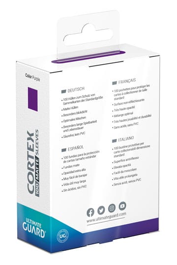 Ultimate Guard Cortex Sleeves Standard Size Matte Purple (100)