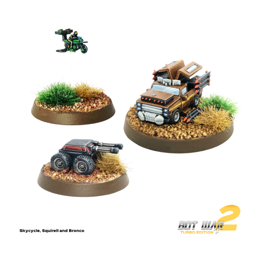 Bot War - Bronco. Squirrel, Skycycle