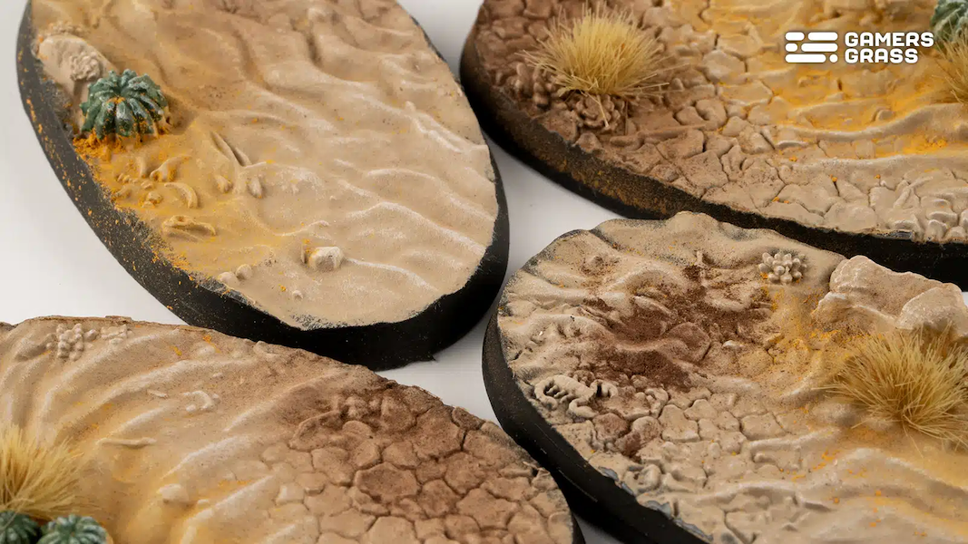 Deserts of Maahl Bases, Oval 60mm (x4) - Gamers Grass