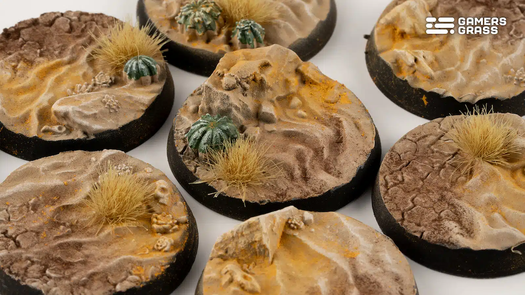 Deserts of Maahl Bases, Round 32mm (x8) - Gamers Grass