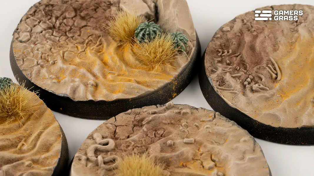 Deserts of Maahl Bases, Round 50mm (x3) - Gamers Grass