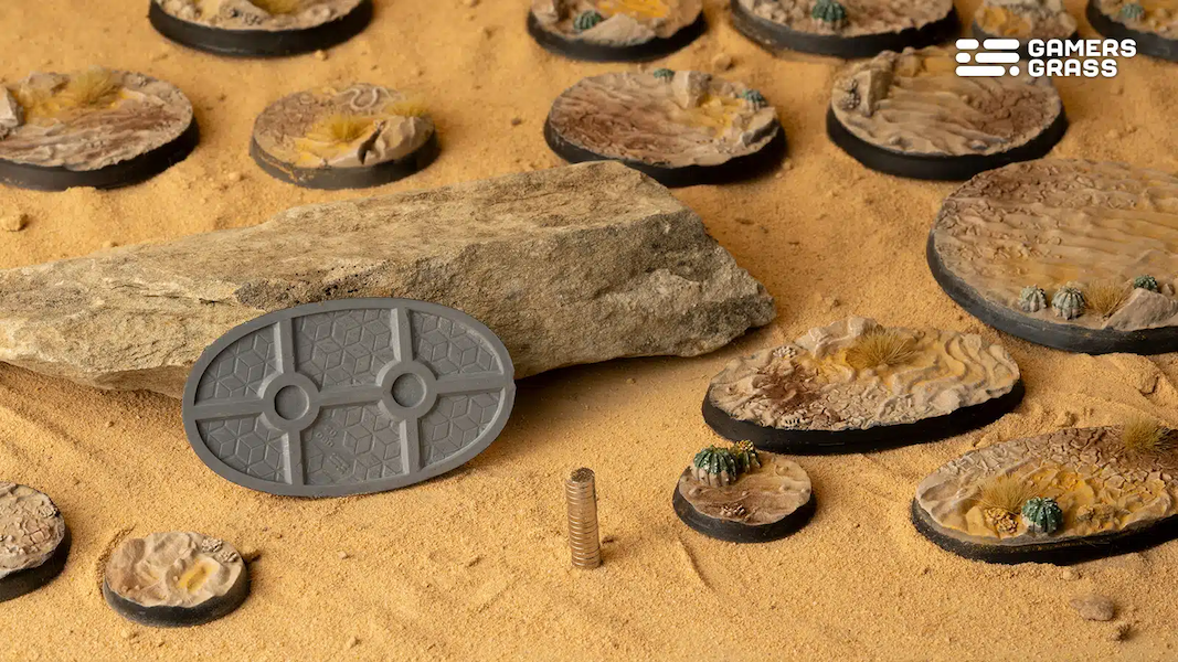 Deserts of Maahl Bases, Oval 60mm (x4) - Gamers Grass