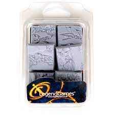 Bases - Natural Rock - 30mm Square x10, Clamshell