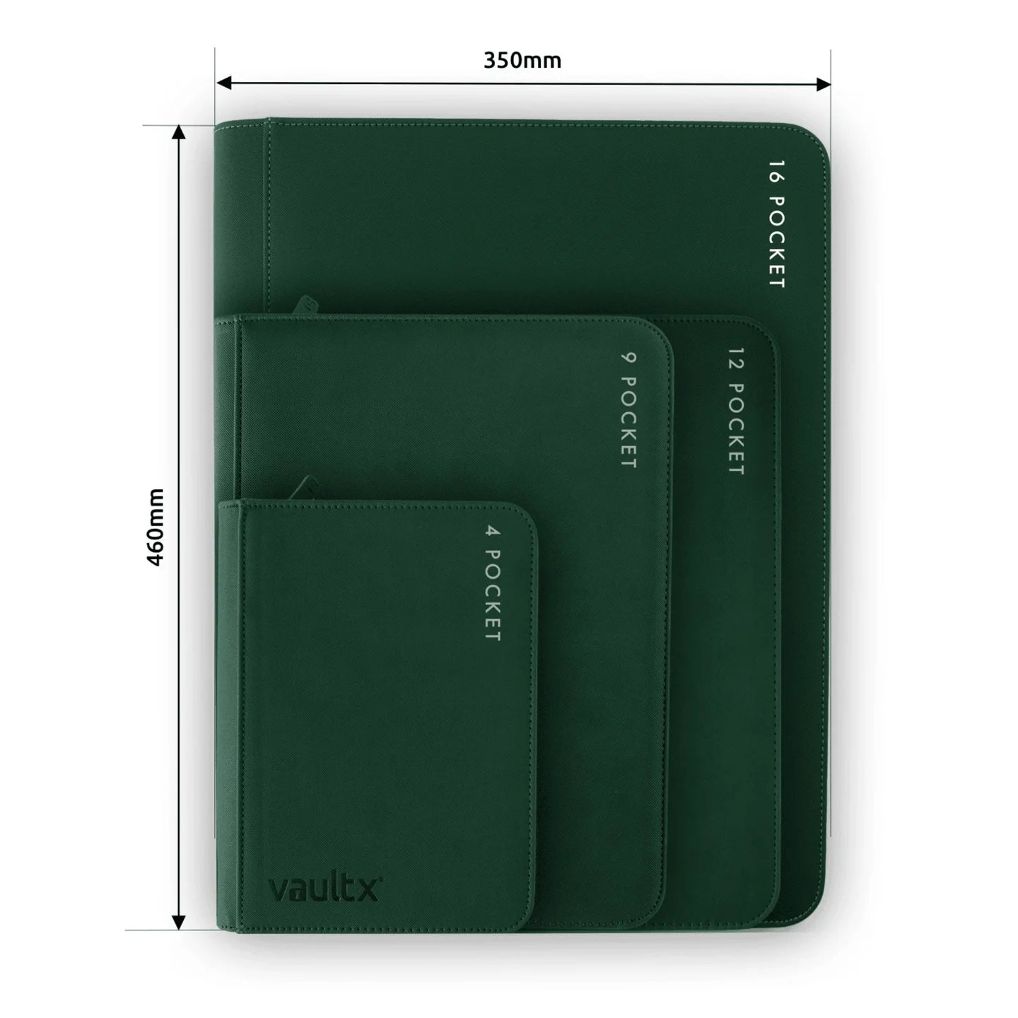 Vault X 16-Pocket eXo-Tec® Zip Binder XXL Forest Green