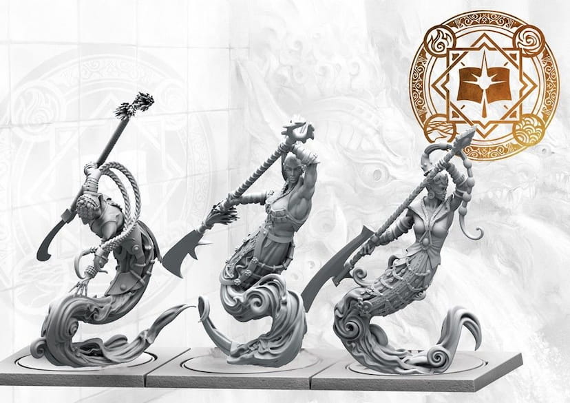 Sorcerer Kings: Steelheart Djinn with Polearms - Conquest