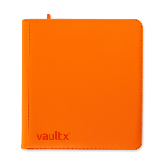 Vault X 12-Pocket Exo-Tec Zip Binder Just Orange