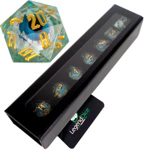 Liquid Core Dice in Case - Eye Blue