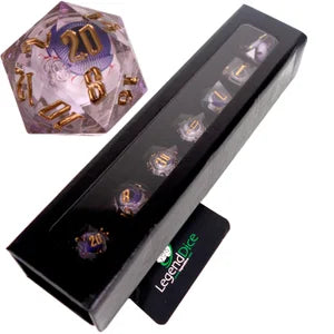 Liquid Core Dice in Case - Eye Purple