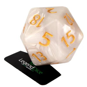 Poly Dice - D20 55mm - Pearl White