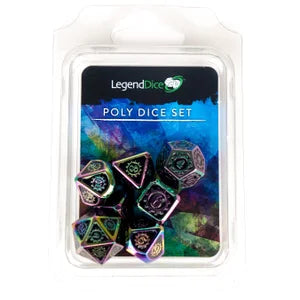 Poly Dice Set - Metal Gears - Iridescent
