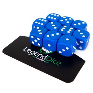 Legend Dice - Spot Dice - 12mm Opaque Blue x10