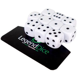Legend Dice - Spot Dice - 12mm Opaque White x10