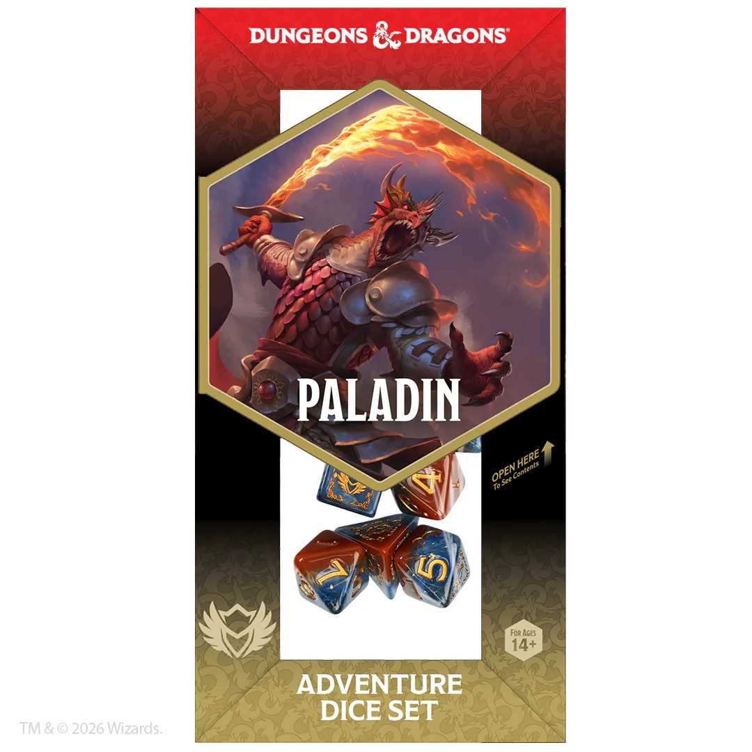 Dungeons & Dragons Adventure Dice Set - Paladin (Orange, Blue) - Sirius Dice