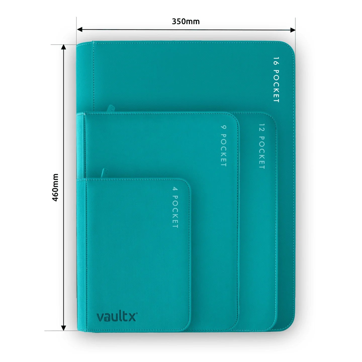 Vault X 16-Pocket eXo-Tec® Zip Binder XXL Ocean Blue