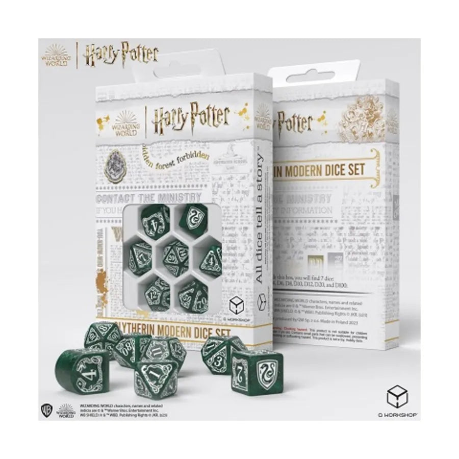 Harry Potter Slytherin Modern Dice - Green