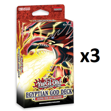 3x Yu-Gi-Oh! - Egyptian God Slifer The Sky Dragon Reprint Unlimited Edition Structure Deck