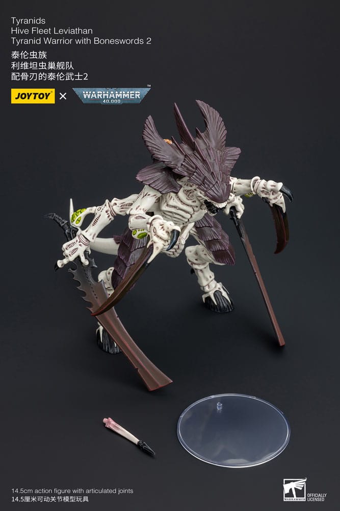 JOYTOY Warhammer 40k Action Figure 1/18 Tyranids Hive Fleet Leviathan Tyranid Warrior with Boneswords 2 15 cm