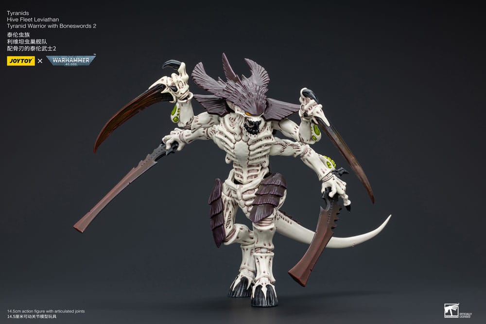 JOYTOY Warhammer 40k Action Figure 1/18 Tyranids Hive Fleet Leviathan Tyranid Warrior with Boneswords 2 15 cm