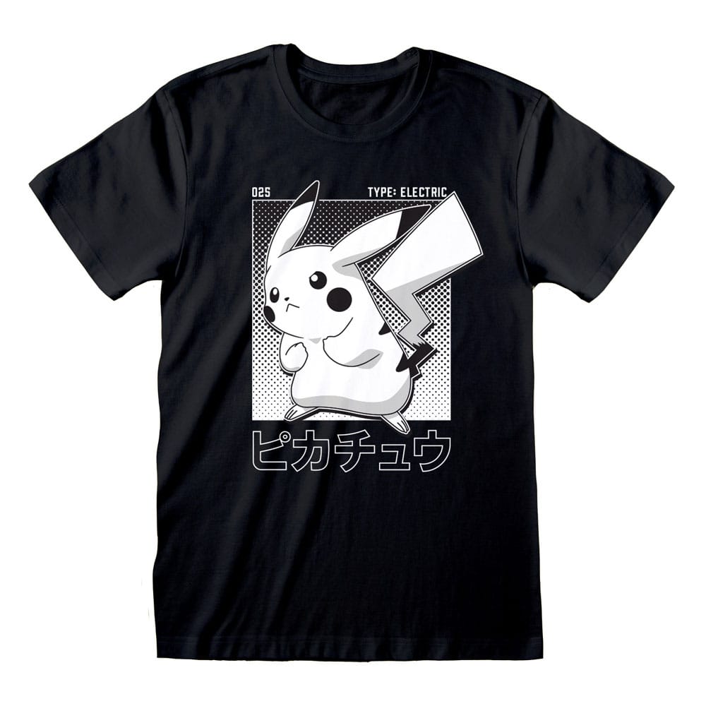 Pokemon T-Shirt Halftone Pikachu by Heroes INC Size L