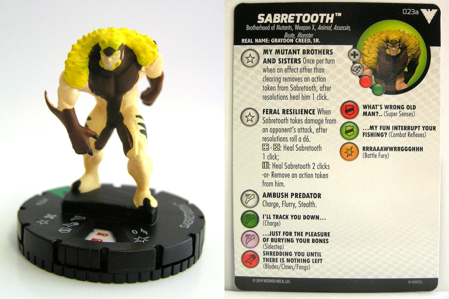 Heroclix - Marvel Animated X-Men Dark Phoenix Saga - SABRETOOTH #023a