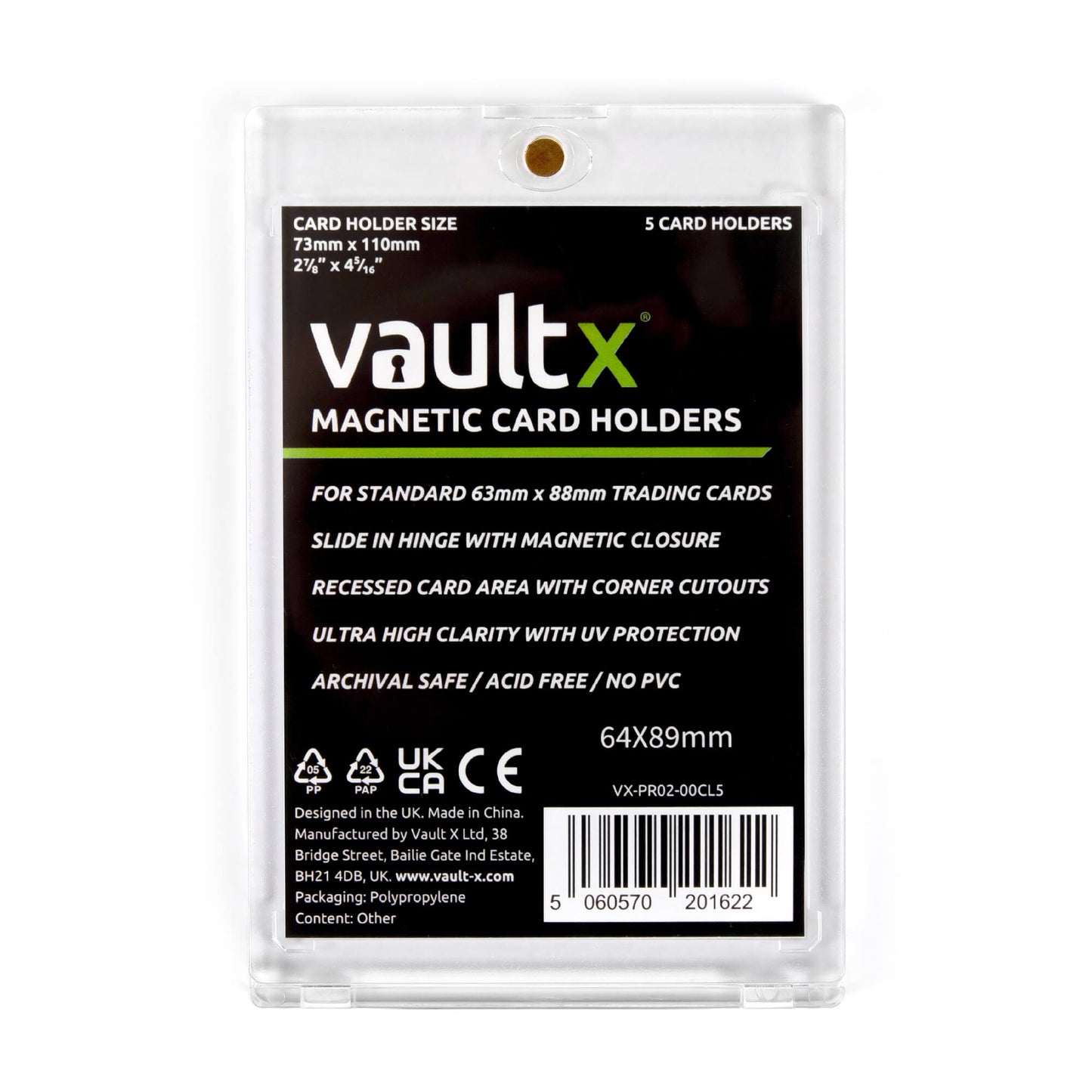 Vault X Magnetic Card Holders 35pt (5 Pack)