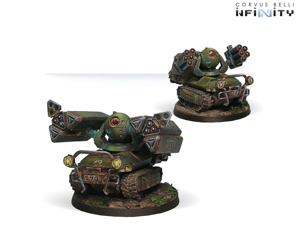 Traktor Muls. Regiment of Artillery and Support Infinity Corvus Belli
